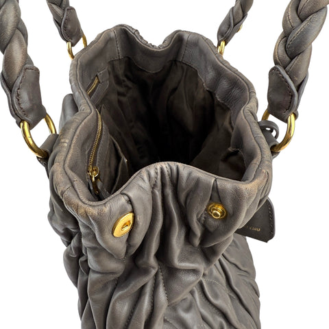 Miu Miu Argilla Matelasse Tote Bag