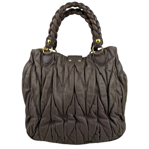 Miu Miu Argilla Matelasse Tote Bag