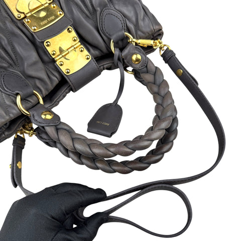 Miu Miu Argilla Matelasse Tote Bag