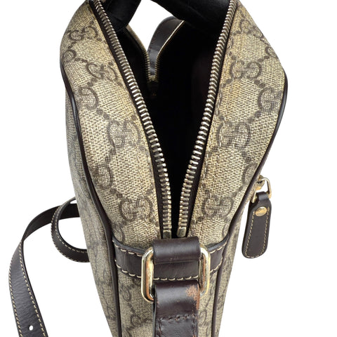 Gucci Beige Ebony GG Coated Canvas Small Cross Body Shoulder Bag