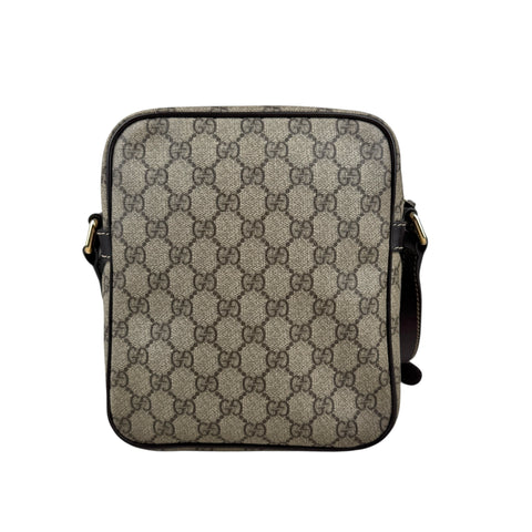 Gucci Beige Ebony GG Coated Canvas Small Cross Body Shoulder Bag