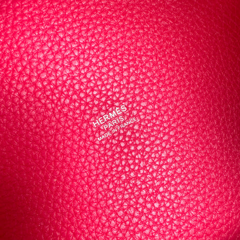 Hermès Picotin 22 Casaque Rouge Sellier and Framboise Clemence Palladium Hardwar