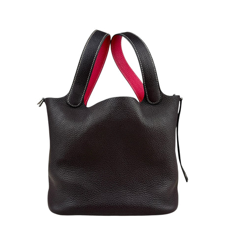 Hermès Picotin 22 Casaque Rouge Sellier and Framboise Clemence Palladium Hardwar