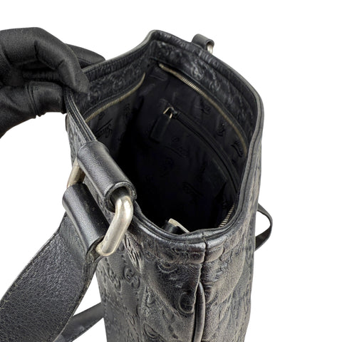 Gucci Guccissima Shoulder Bag Black