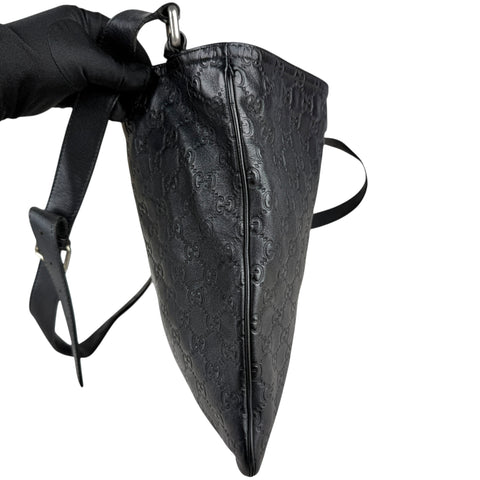 Gucci Guccissima Shoulder Bag Black
