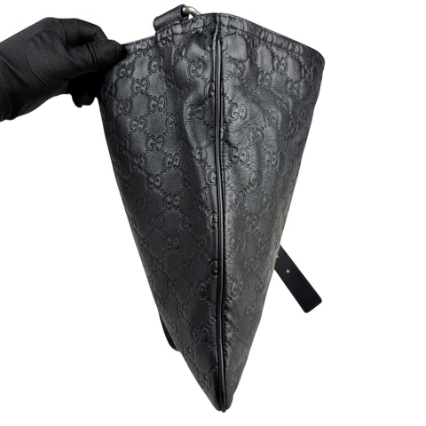Gucci Guccissima Shoulder Bag Black