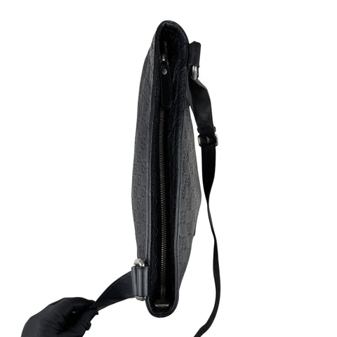 Gucci Guccissima Shoulder Bag Black