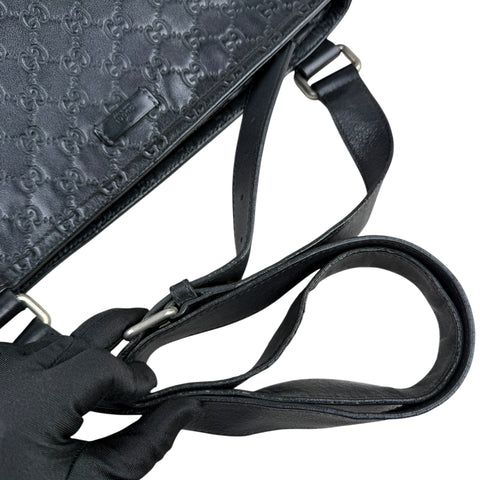 Gucci Guccissima Shoulder Bag Black