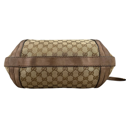 Gucci Beige Canvas GG Running Medium Double G Hobo Bag