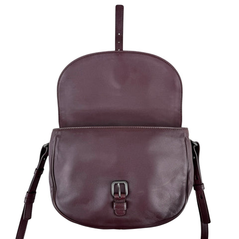 Bottega Veneta Bordeaux Intrecciato Shoulder Bag Dark red