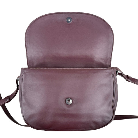 Bottega Veneta Bordeaux Intrecciato Shoulder Bag Dark red