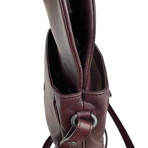 Bottega Veneta Bordeaux Intrecciato Shoulder Bag Dark red