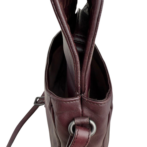 Bottega Veneta Bordeaux Intrecciato Shoulder Bag Dark red