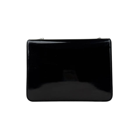 Gucci Black Glossy Leather Interlocking G Shoulder Bag