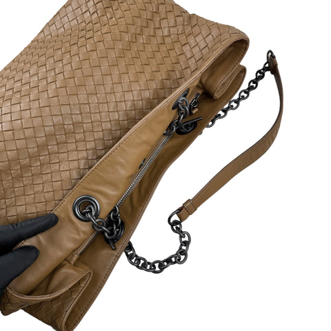 Bottega Veneta Medium Nappa Intrecciato Double Chain Tote