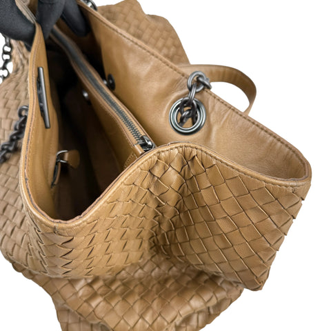 Bottega Veneta Medium Nappa Intrecciato Double Chain Tote