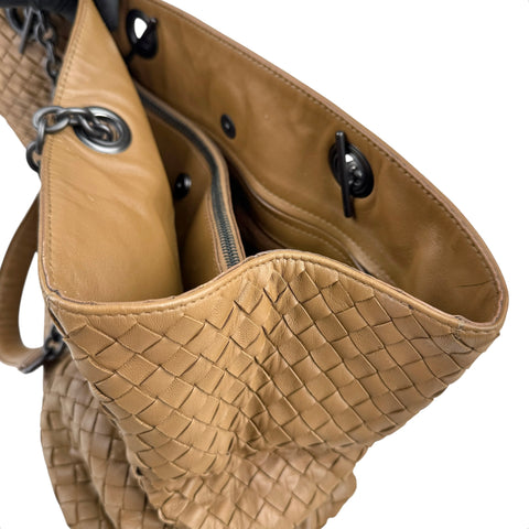 Bottega Veneta Medium Nappa Intrecciato Double Chain Tote