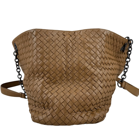 Bottega Veneta Medium Nappa Intrecciato Double Chain Tote