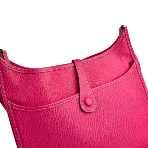 Hermes Evelyne Rose Tyrien Epsom Leather Bag