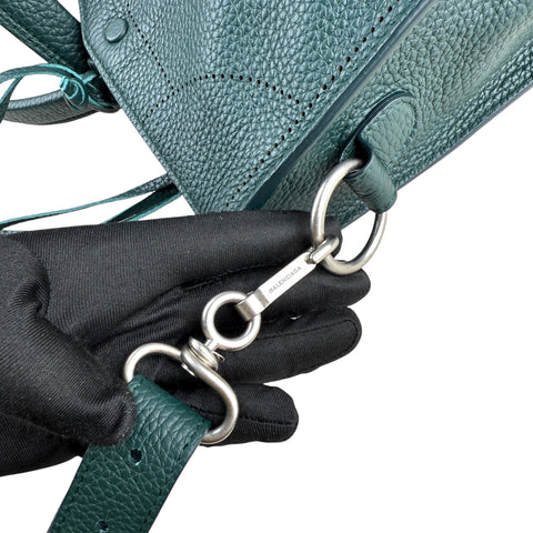 Balenciaga Leather Blackout City Bag