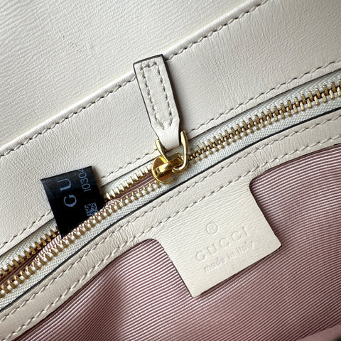 Gucci White Arli Leather Crossbody Bag