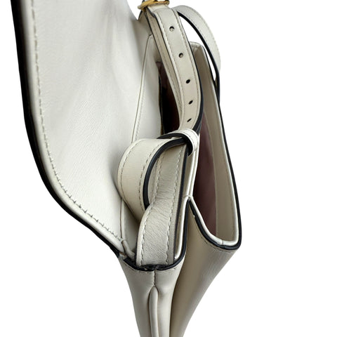 Gucci White Arli Leather Crossbody Bag