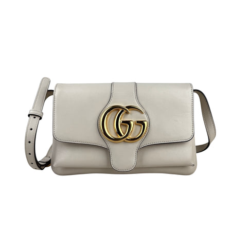 Gucci White Arli Leather Crossbody Bag