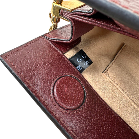 Gucci Ophidia Shoulder Bag Leather Burgundy