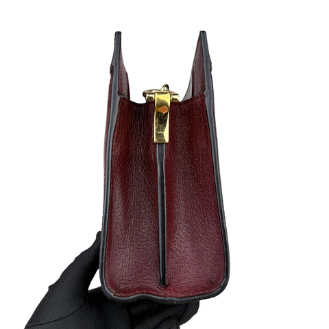 Gucci Ophidia Shoulder Bag Leather Burgundy