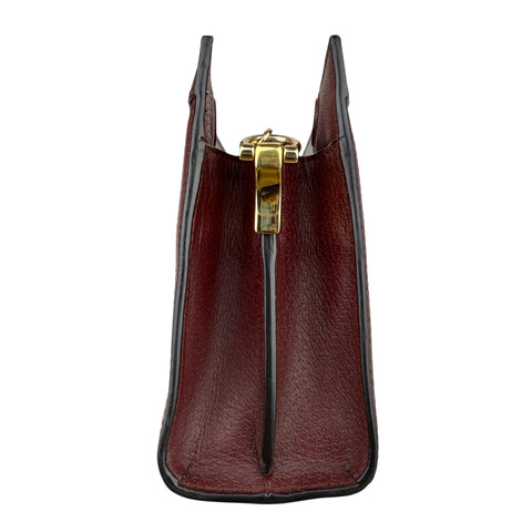 Gucci Ophidia Shoulder Bag Leather Burgundy
