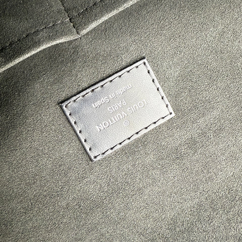 Louis Vuitton Cluny Microfiber Interior Shoulder Bag Black Leather