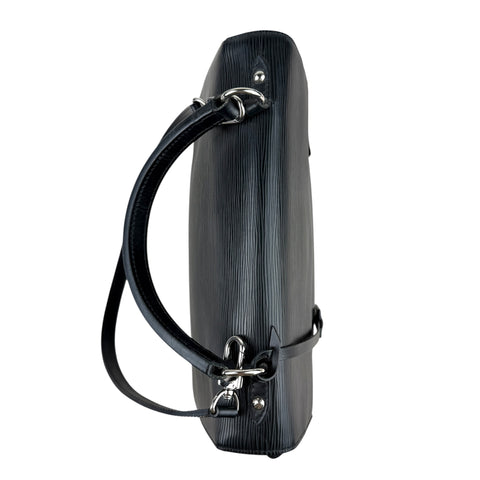 Louis Vuitton Cluny Microfiber Interior Shoulder Bag Black Leather