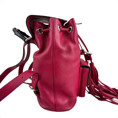 Gucci bamboo handle drawstring backpack
