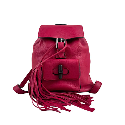 Gucci bamboo handle drawstring backpack