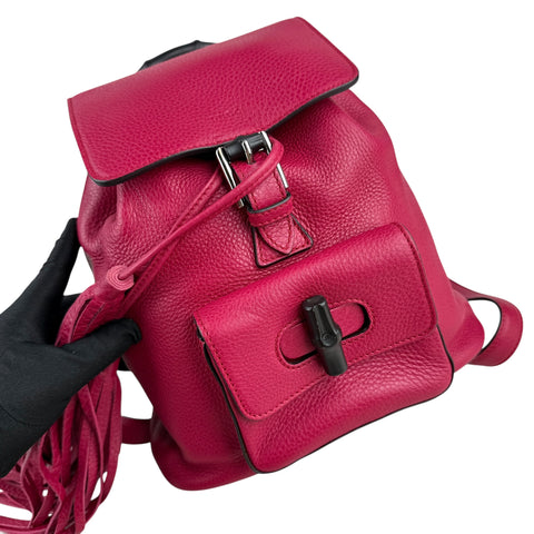 Gucci bamboo handle drawstring backpack