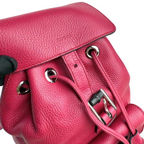 Gucci bamboo handle drawstring backpack