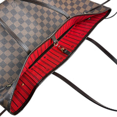 Pre-owned louis-vuitton-neverfull-mm-brown-canvas-front-view