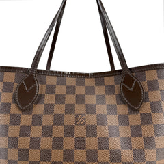 Pre-owned louis-vuitton-neverfull-mm-brown-canvas-front-view