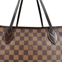 Pre-owned louis-vuitton-neverfull-mm-brown-canvas-front-view