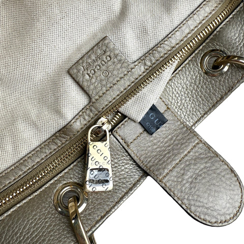 Gucci Preloved Medium Calfskin Bamboo Shopper Satchel