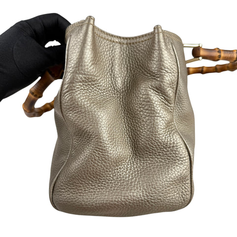 Gucci Preloved Medium Calfskin Bamboo Shopper Satchel