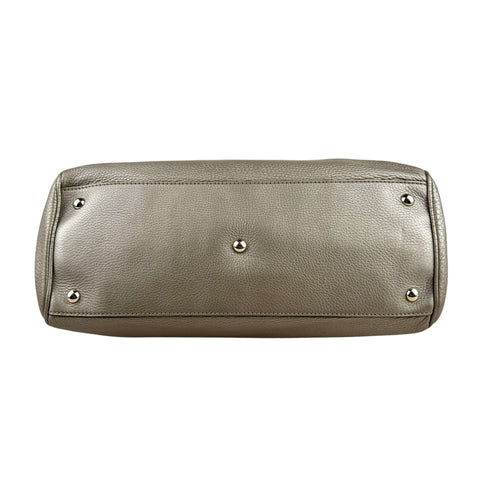 Gucci Preloved Medium Calfskin Bamboo Shopper Satchel