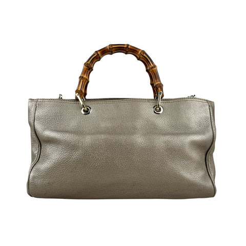 Gucci Preloved Medium Calfskin Bamboo Shopper Satchel