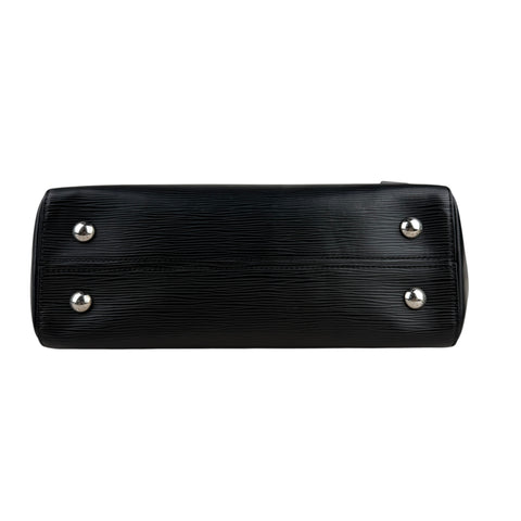 Louis Vuitton Cluny Microfiber Interior Shoulder Bag Black Leather