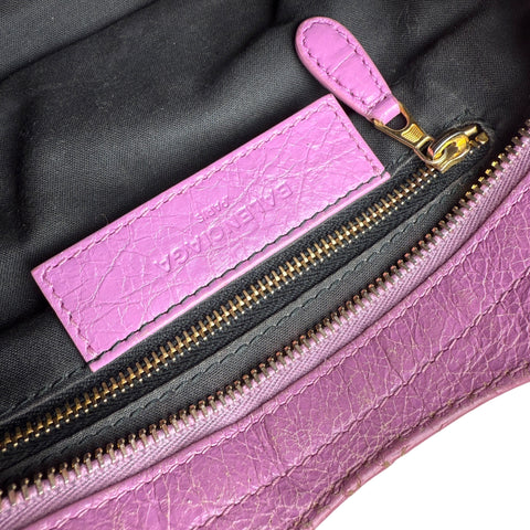 Balenciaga Rose Berlingot Lambskin Leather Gold Mini City Bag