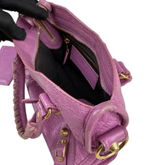 Pre-owned balenciaga-rose-berlingot-mini-gold-front-view
