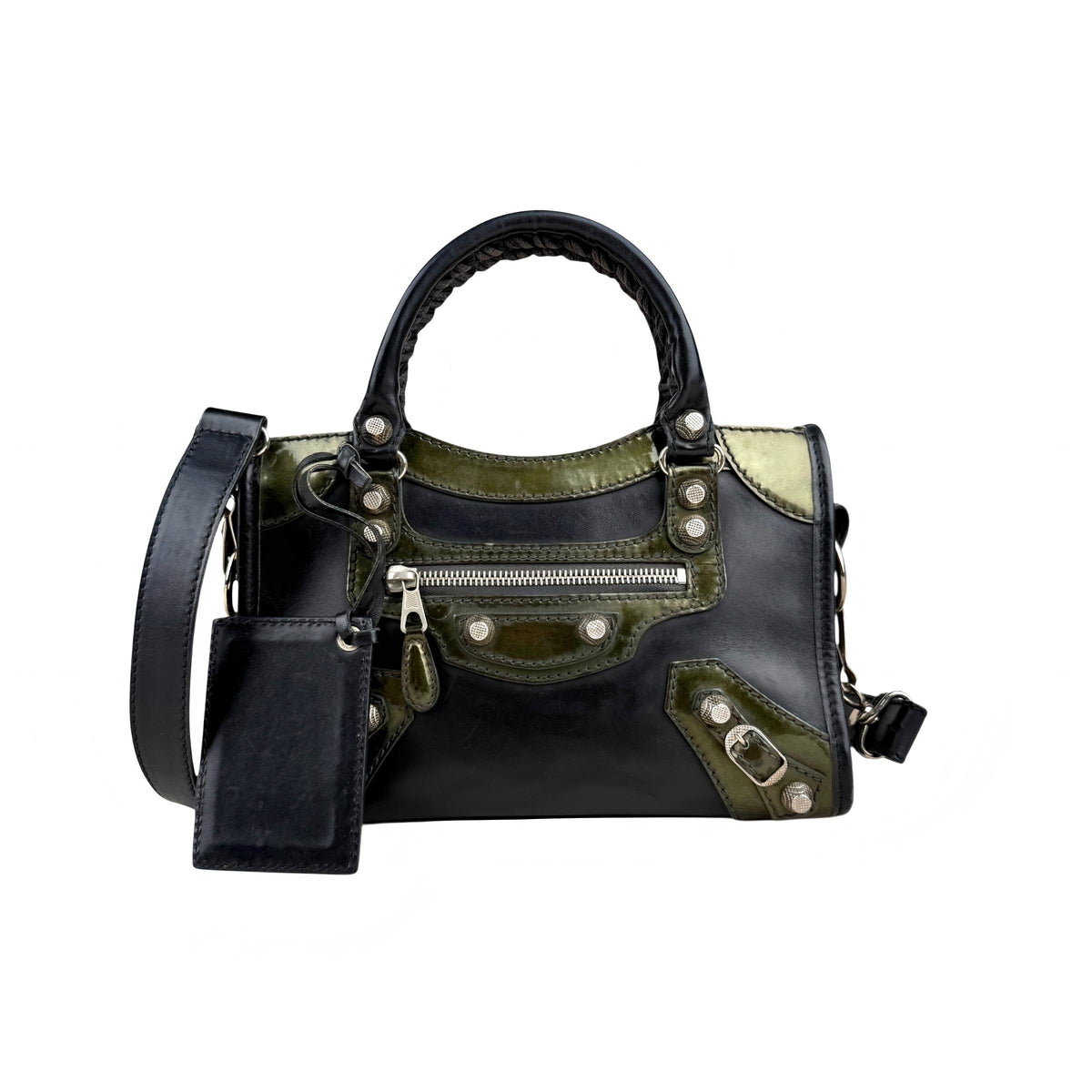 Balenciaga Mini City Matte Patent Leather