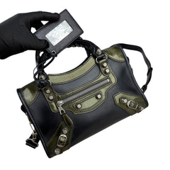 Pre-owned balenciaga-mini-city-matte-patent-front-view