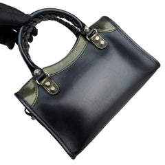 Pre-owned balenciaga-mini-city-matte-patent-front-view