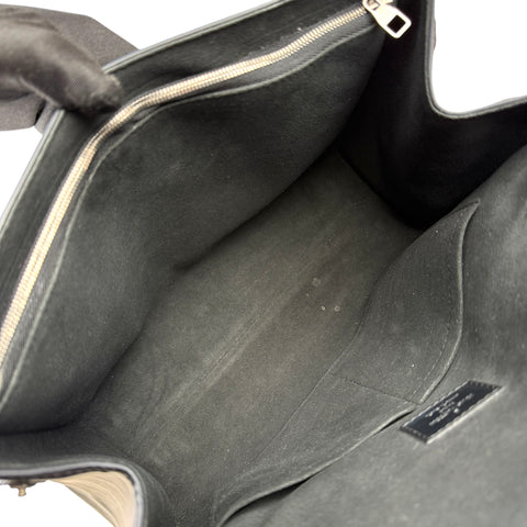 Louis Vuitton Cluny Microfiber Interior Shoulder Bag Black Leather